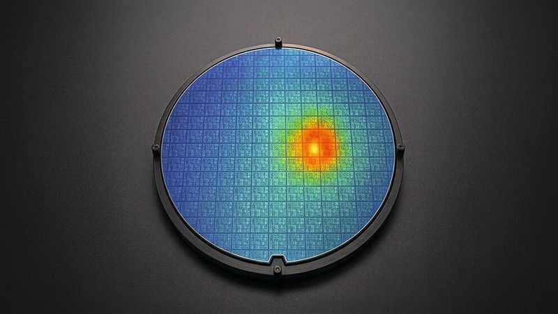 Moderne KI-Beschleuniger und HBM-Speicher erzeugen im Betrieb ausgeprägte, lokal begrenzte Hotspots. Diese Dynamik muss bereits beim Wafer-Test präzise thermisch ausgeregelt werden.(Bild:  KI-generiert)