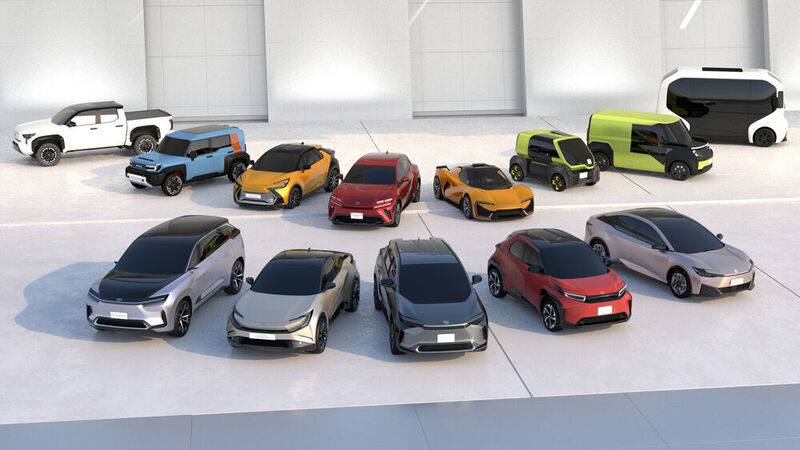 Ein Ausblick auf das geplante Programm an batterieelektrischen Fahrzeugen von Toyota. (Toyota)