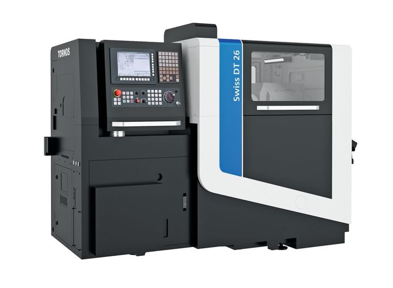 Das neue Drehzentrum DT 26 von Tornos, robust und hochgenau und optimiert auf hohe Produktivität. (Tornos)