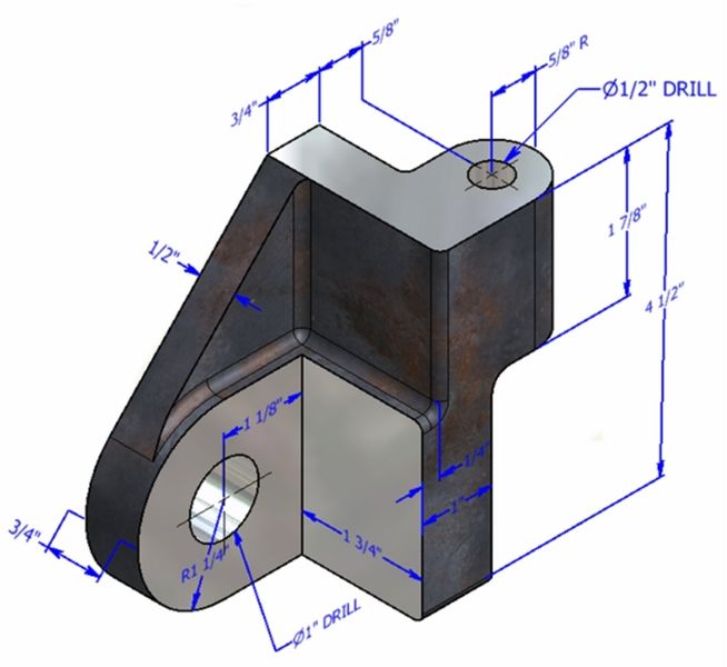 Abb. 5: Isometrie-Bemaßung in Autodesk Inventor 2008. (Archiv: Vogel Business Media)