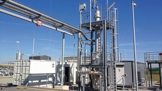 Pilotanlage beim Partner in Staßfurt zur Gastrocknung mit keramischen Membranen (Bild: Fraunhofer IKTS)