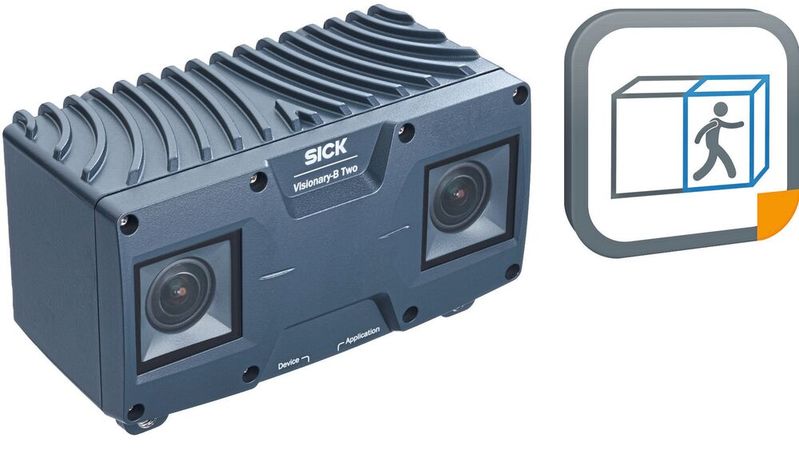 Die KI-basierte Sensorlösung Visionary AI-Assist  von Sick ermöglicht einen Outdoor-Kollisionsschutz sowie eine Umfeldüberwachung und erkennt zuverlässig Personen und Objekte.(Bild:  Sick)