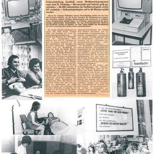 Hohe Ziele, viel Handarbeit und frühe Elektroniktechnik: Die Collage aus den Jahren 1972 bis 1976 gibt Einblick in die Zeit des VEB Elmet und zeigt die technischen Wurzeln, aus denen später VTQ hervorging. Fotos aus Entwicklung und Fertigung sowie historische Zeitungsausschnitte dokumentieren den industriellen Alltag dieser Jahre.(Bild:  VTQ Videotronik GmbH)