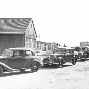 Grau-schwarze Friedensbotschafter: Im November 1945 rollte die Produktion des Mercedes-Benz 170 V an. Mit Farbtönen, ähnlich den heuten vorherrschenden waren.(Bild:  Mercedes-Benz)