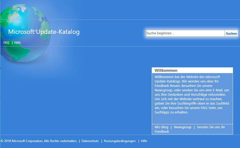 Der Microsoft Update-Katalog bietet die Downloadmöglichkeit von Updates an. (Joos)