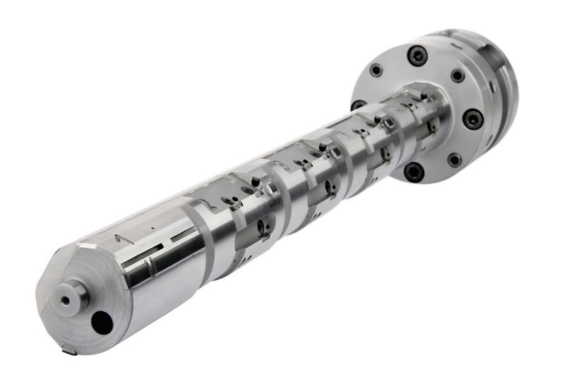 Reihenbohrstange mit asymmetrischer Grundform für die Feinbearbeitung von Kurbelwellen-Lagergassen. (Bild: Kennametal)