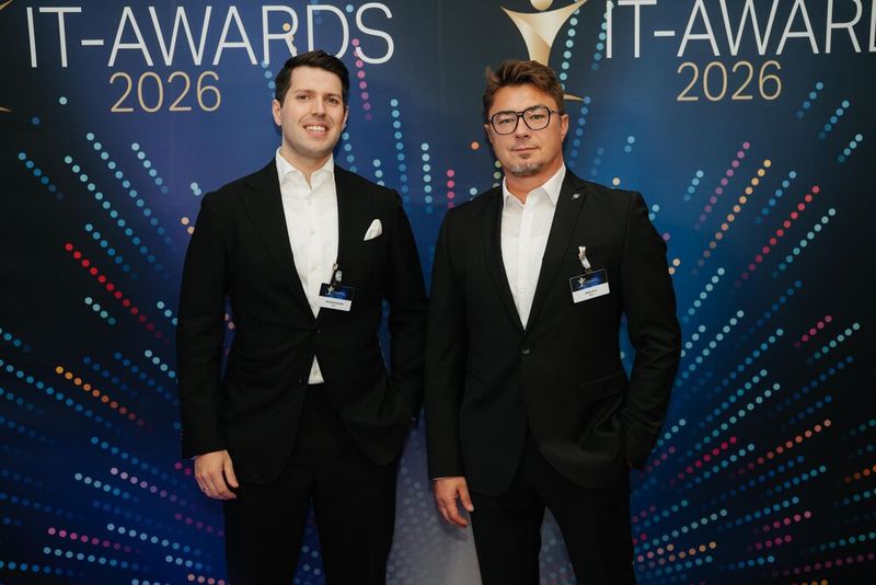 Gäste von Vertiv: Dominik Schmitt (l.) und Patrik Krol. (Bild: Manuel Emme Fotografie)
