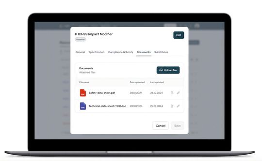Dateien hochladen, analysieren, Erkenntnisse gewinnen – mit der Material Intelligence Platform Lab V(Bild:  Lab V)