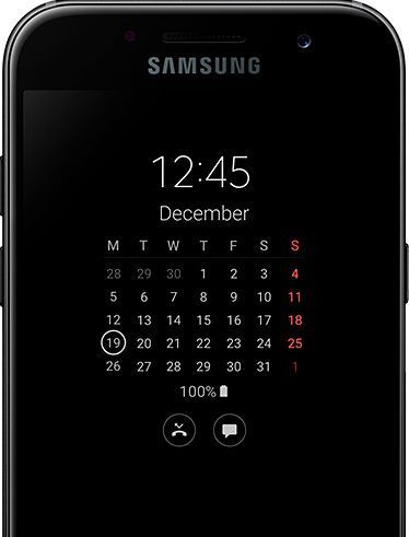 Mit dem Always-On-Display behält der Nutzer das Wesentliche im Blick, ohne das Smartphone zu aktivieren. (Samsung)