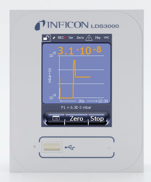 Display des Leckdetektors LDS3000. (Bild: Inficon)