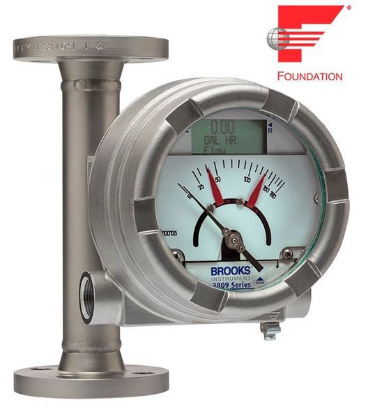 The transmitter on the MT3809 VA flow meter is equipped with the most up-to-date version of the Foundation Fieldbus protocol, ITK 6.0. (Brooks Instrument)