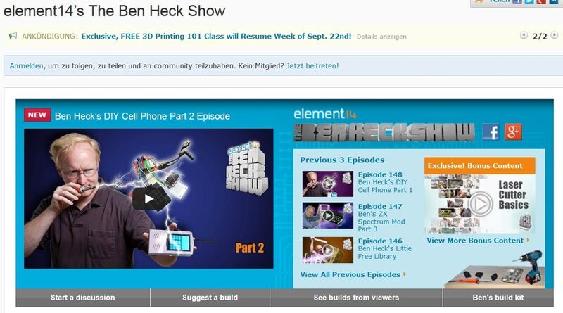 Einblick in das Design Center von element14: Ben Heck Show (Bild: element14)