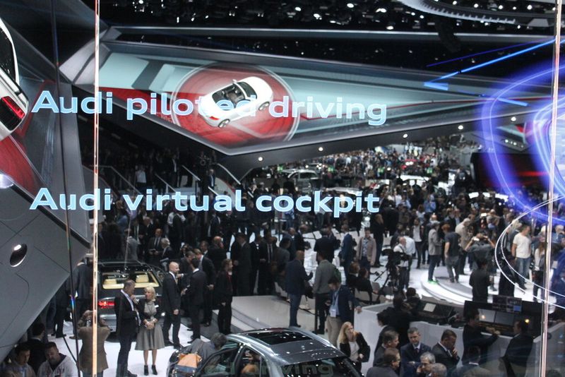 Amazing display of innovations: Audi had 33 cars on display including the Audi Q7 e-tron quattro, SQ 5 TDI plus, R8 plus, R8, S8 plus and many more! (Source: Schulz)