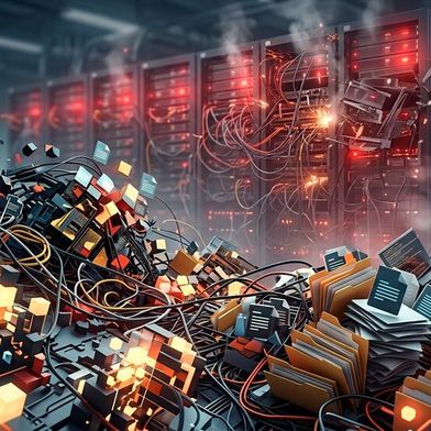 Unkontrolliert wachsende Datenbestände verursachen hohe Kosten und verhindern, Datenmehrwert freizusetzen. (Bild: Gemini / KI-generiert)