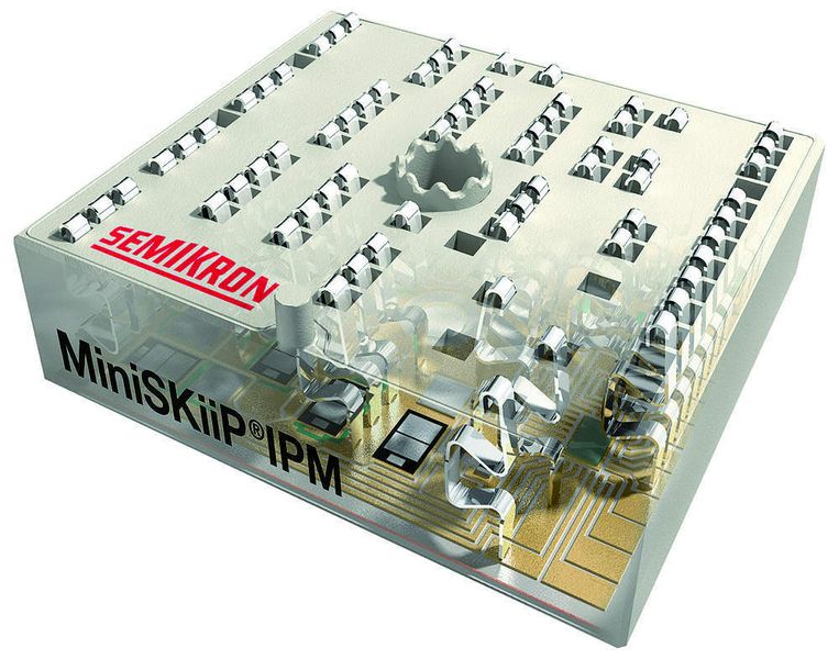 Bild 2: Digitaltechnik im Power-Modul: Dieser IPM für Ströme bis 72 A integriert einen digitalen SOI-Treiber für Antriebe, Stromversorgungen und Solaranwendungen (Archiv: Vogel Business Media)