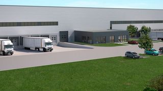 In Würselen bei Aachen steht der erste Log4Real-Logistikpark mit dem innovativen Energiekonzept kurz vor der Übergabe. (Log4Real)