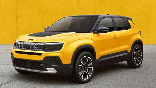 Stellantis hat ein Bild des ersten vollelektrisch angetriebenen Jeeps überhaupt veröffentlicht – zum Vergrößern bitte klicken.(Bild:  Hersteller)