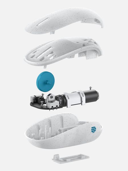 Die kabellose Ocean Plastic Mouse verbindet sich über Bluetooth 5.0 LE mit dem Windows-Laptop. (Microsoft)