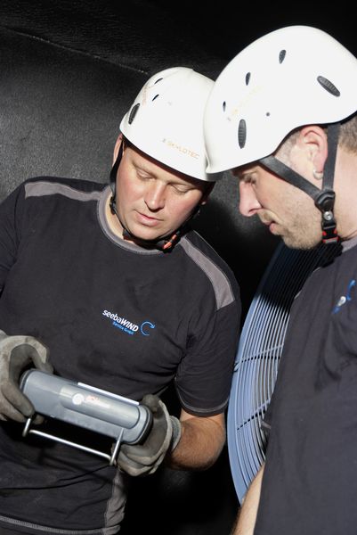 Die Techniker von seebaWIND Service sind spezialisiert auf die Optimierung und zustandsgerechte Wartung von Windkraftanlagen. (Bild: Seebawind)