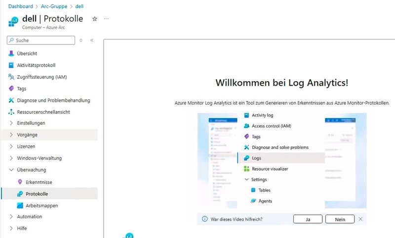 Erstellen eines Log-Analytics-Bereich für lokale Server, die mit Azure Monitor überwacht werden sollen. (Bild: Joos - Microsoft)