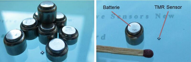 Bild 3: Vergleich des Energieverbrauchs in einer beispielhaften Anwendung der Sensorik (TMR-Sensor rechts im Vergleich zum AMR-Sensor links). (Sensitec)