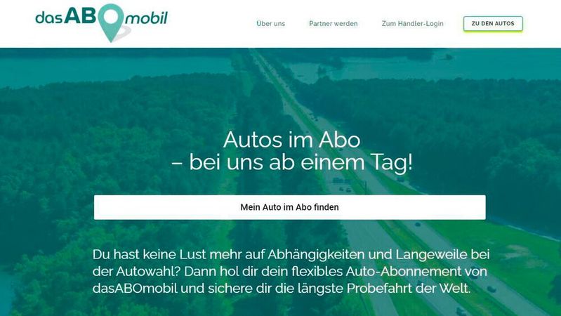 Auf der Aboplattform „Das Abomobil" kann man Fahrzeuge schon ab einer Laufzeit von einem Tag abonnieren.(Bild:  Screenshot „Das Abomobil“)