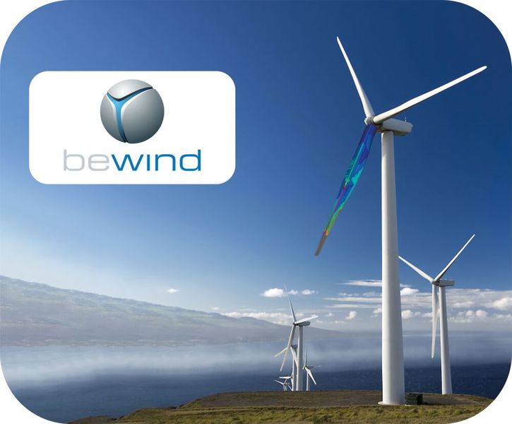 L'entreprise allemande Bewind GmbH évalue de manière automatisée la durée de vie de la structure composite de ses pales de rotor à l'aide de PyAnsys. (Source : Cadfem AG)