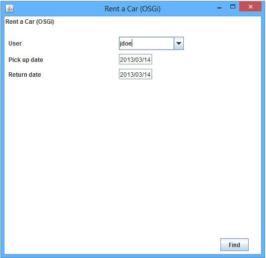 Abbildung 4: Das grafische Benutzerinterface der Rent-a-Car-Demo (Bild: Güttich)