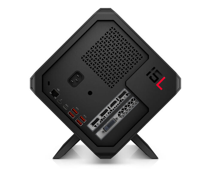 Der mit 500-Watt-Netzteil bestückte Omen Accelerator ist gleichzeitig ein Thunderbolt-Dock, das angeschlossene Notebooks mit Strom versorgen kann.  (HP)