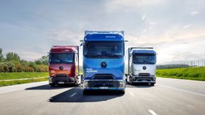 Daimler Truck stellt bei der IAA Transportation den Actros mit mehreren Antriebsvarianten aus; der Schwerpunkt liegt auf batterieelektrischem Antrieb und dem mit Wasserstoff. (Bild: Daimler Truck)