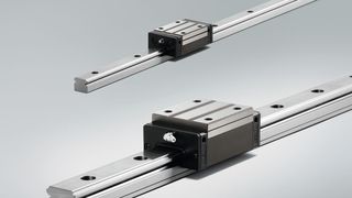 Die Linearführungen der NH/NS-Serie zeichnen sich unter anderem durch eine besondere Geometrie der Kugellaufbahn aus. Das Ergebnis: hohe dynamische Tragzahlen und eine lange Lebensdauer.  (NSK)