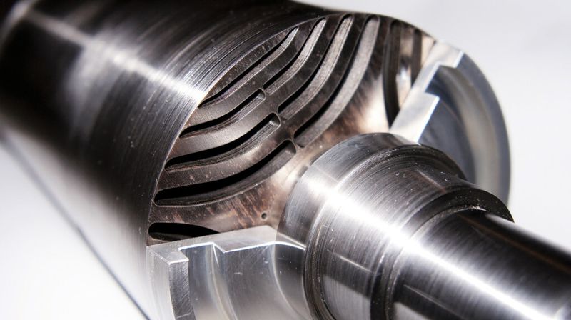 Schnitt durch den Rotor eines Synchron-Reluktanzmotors mit patentiertem Flusssperrenschnitt (Bild: KSB)