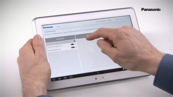 Hilft bei der Batterie-Suche: die Panasonic Battery Finder App gibt es nun auch für Smartphones, Tablets, Laptops und Desktops (Bild: Panasonic Industrial Devices)