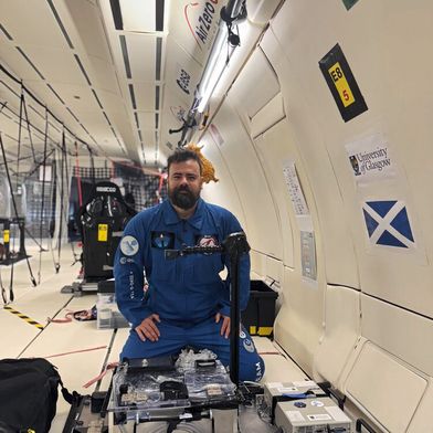 The patented 3D printing process allows components to be manufactured in space. (Image:University of Glasgow)