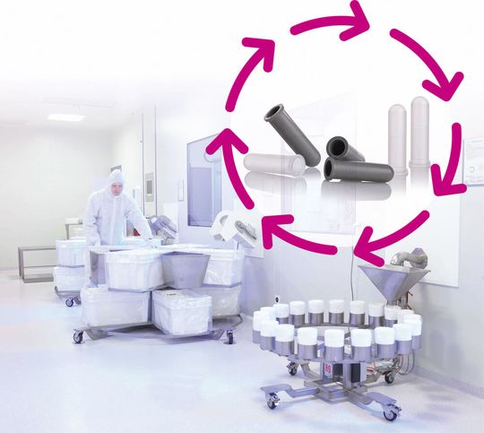 Abb.1: Das Unternehmen Pöppelmann Famac produziert Kunststoffteile oder Baugruppen unter zertifizierten Reinraumbedingungen (DIN EN ISO Klasse 7, GMP Standard – C) Abb.1: Das Unternehmen Pöppelmann Famac produziert Kunststoffteile oder Baugruppen unter zertifizierten Reinraumbedingungen (DIN EN ISO Klasse 7, GMP Standard – C)