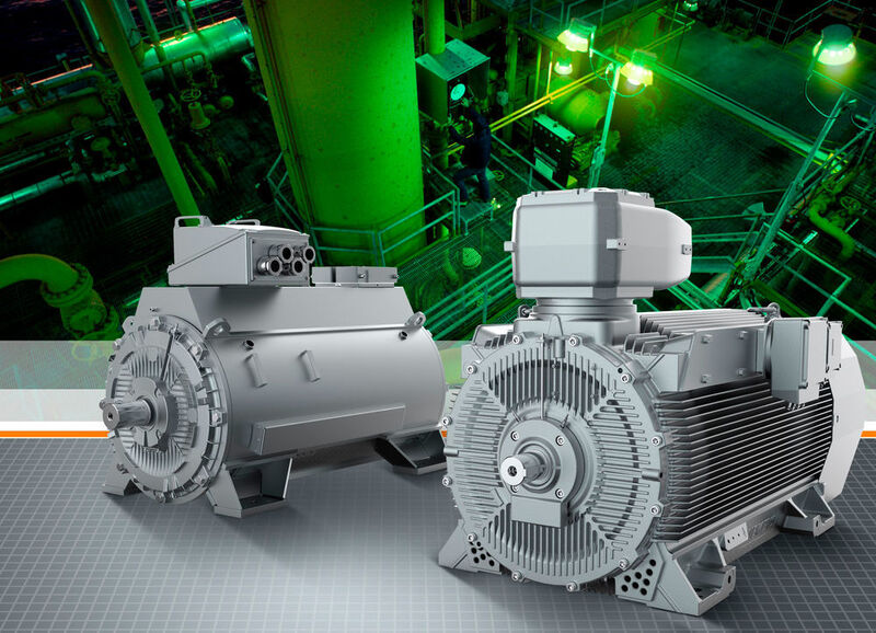 Die Hochspannungsmotoren der Reihe Simotics HV C verbinden durch innovative Kühlungskonzepte sowie Konstruktionsdesigns Robustheit mit hoher Leistungsdichte und eignen sich für die verschiedensten Applikationen. (Siemens)