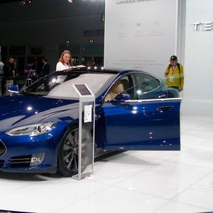 Auf der IAA in Frankfurt zeigte Tesla jedoch nur das Model S.(Foto:  Grimm)