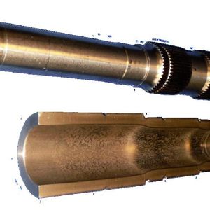 Bild 1: Rundgeknetete Hohlwelle mit anschließend axialgeformter Verzahnung; deutlich sind auch die unterschiedlichen Wanddicken erkennbar.