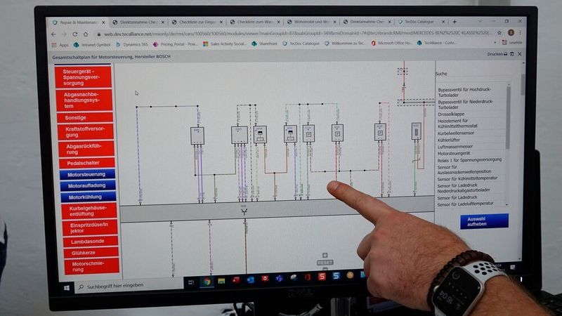 Tec RMI, das Portal für technische Daten und Reparaturinformationen aus dem Hause Tec Alliance, bietet Werkstätten Hilfen für fast jedes Modell und jeden Anwendungsfall. Anwender können sich beispielsweise Stromlaufpläne ja nach Fehlerbereich individuell konfigurieren. (Dominsky/»kfz-betrieb«)