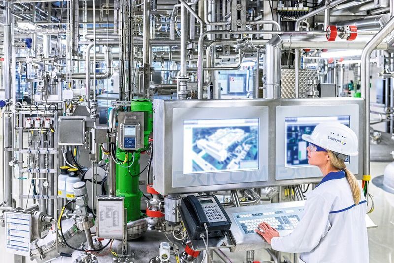 Sanofi-Mitarbeiterin im Insulin-Betrieb. Das Unternehmen strebt an, die Frauenquote jährlich um zwei Prozent zu steigern. Die Führungsspitze soll bis 2025 zur Hälfte weiblich sein. (Sanofi)