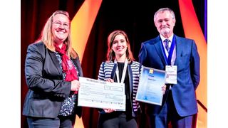 Das war der 21. European Spine Journal Award, nebst feierlicher Übergabe in Wien (v.l.): Dr. Susanne Frohriep, R&D Senior Manager Global Ergonomics, Usability & Design bei Grammer, Preisträgerin Graciosa Q. Teixeira und Prof. Everard Munting, President Eurospine Foundation. (M. Steiger)