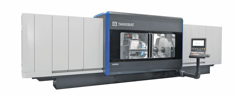 Die HG-72-Rundschleifmaschine ist eine Horizontalschleifmaschine für grosse Werkstücke mit bis zu  3000 mm Länge, einem Durchmesser von bis zu 740 mm und einem Gewicht von bis zu 1,5 t. (Danobat)