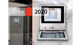 Schon optisch spricht der Unterschied zwischen der 2004 erstmals installierten und der 2020 modernisierten Steuerung Bände. (Bild: Glatt)