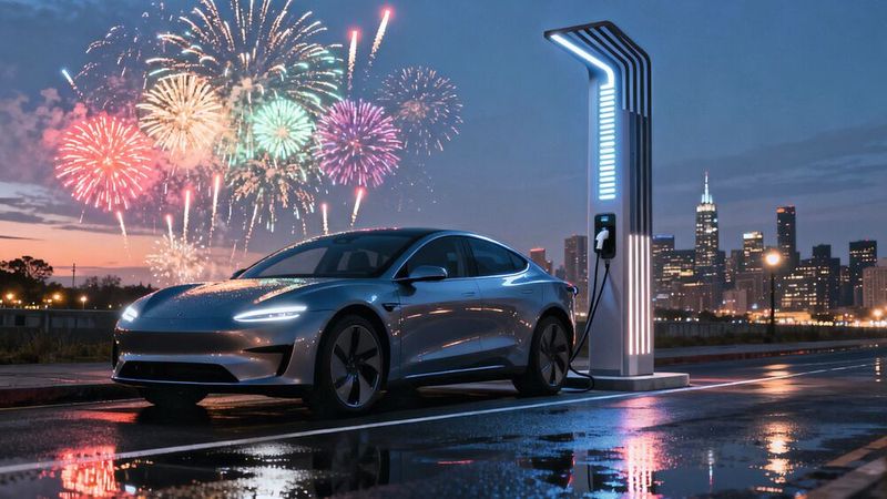 Das neue Jahr wird dank der Kaufprämie den Absatz von neuen E-Autos wieder anschieben, glaubt der ZDK.(Bild:  KI-generiert)