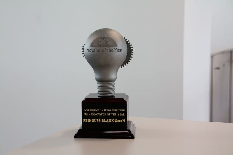 Feinguss Blank wurde vom Investment Casting Institute mit dem begehrten Preis „Innovator of the Year“ für die neue Technologie der Blank-ID ausgezeichnet. (Feinguss Blank)
