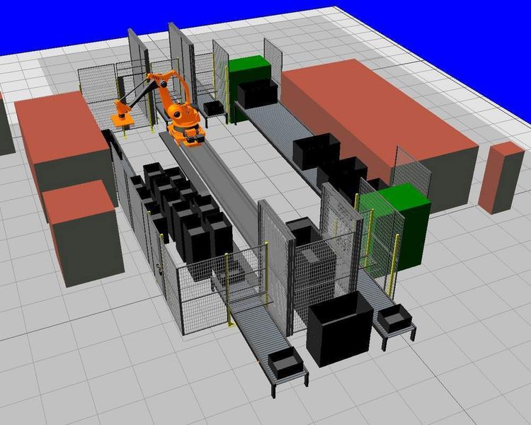 Bild 7: Automatische Reinigungszelle mit Roboter und zwei Reinigungsanlagen; links: Anlage V2; rechts: Anlage V4 von Pero. Die komplette Automation stammt vom österreichischen Spezialisten SPS Technik, St. Valentin bei Linz. (Archiv: Vogel Business Media)