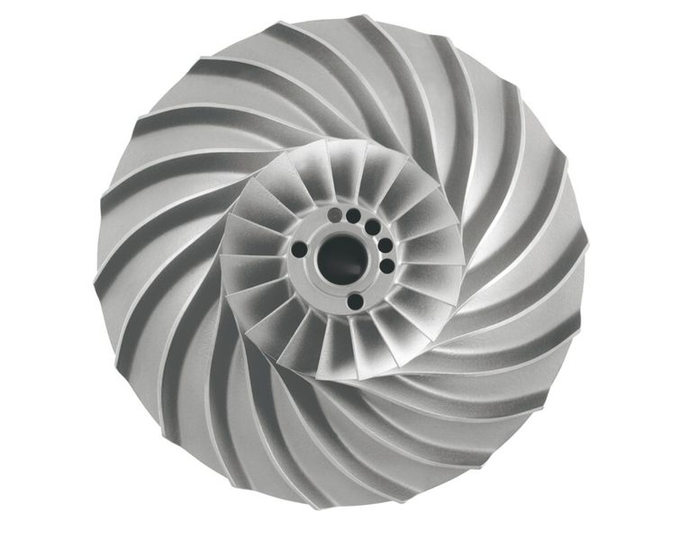 Bild 2: Die patentierten Turbinenlaufräder der Turbokompressoren sind aus Titan und zeichnen sich durch einen extrem hohen Wirkungsgrad aus.  (Bild: Atlas Copco)