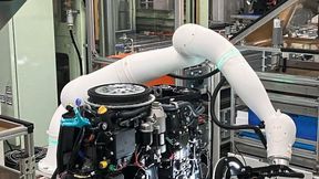 Der siebenachsige kollaborative Roboter von Yamaha Motor ist mit Harting-Steckverbindern ausgestattet. (Bild: Yamaha Motor)