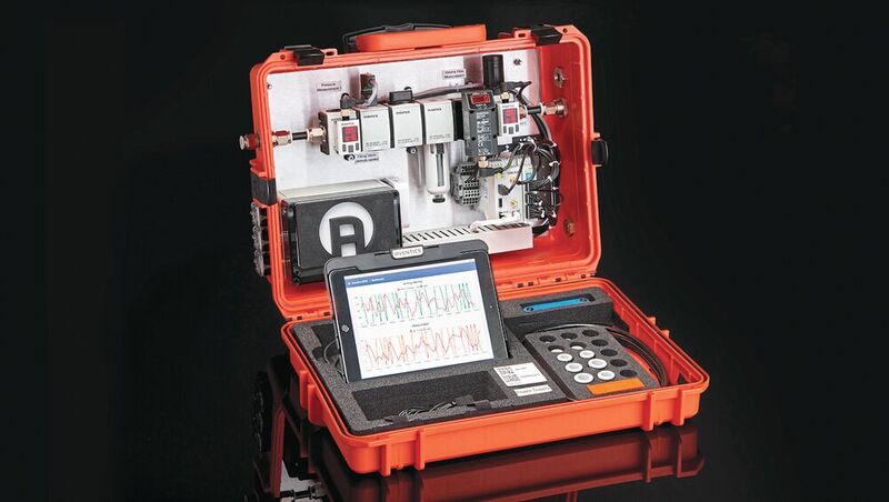 IIoT to go: Der Aventics Smart Pneumatics Analyzer von Emerson kann an eine Maschine angeschlossen werden, um die Leistungsdaten zu erhalten. 