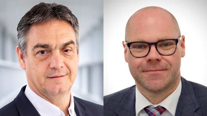 Pascal Martens (l.) ist ab September neuer Aftersales-Direktor bei Stellantis in Deutschland. Seinen aktuellen Posten als Direktor für leichte Nutzfahrzeuge übernimmt Thomas Steffens, den der Konzern von Dacia holt.(Bild:  Opel Automobile GmbH/Stellantis)